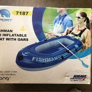Fishman Inflatable Boat with Oars